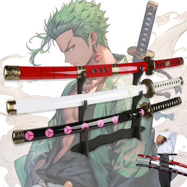 New For 2023 Anime Roronoa Zoro Katana Sword Wooden 80cm/31.5＂Enma Purple  Unisex Halloween Party Gifts - AliExpress